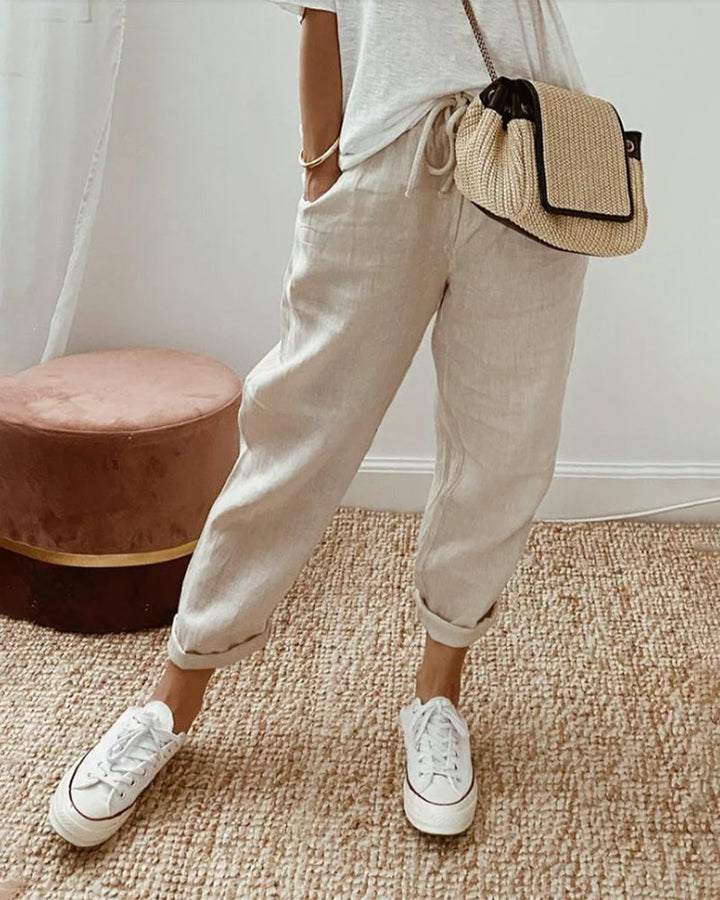 Rosa | Elegante Linnen Pantalon